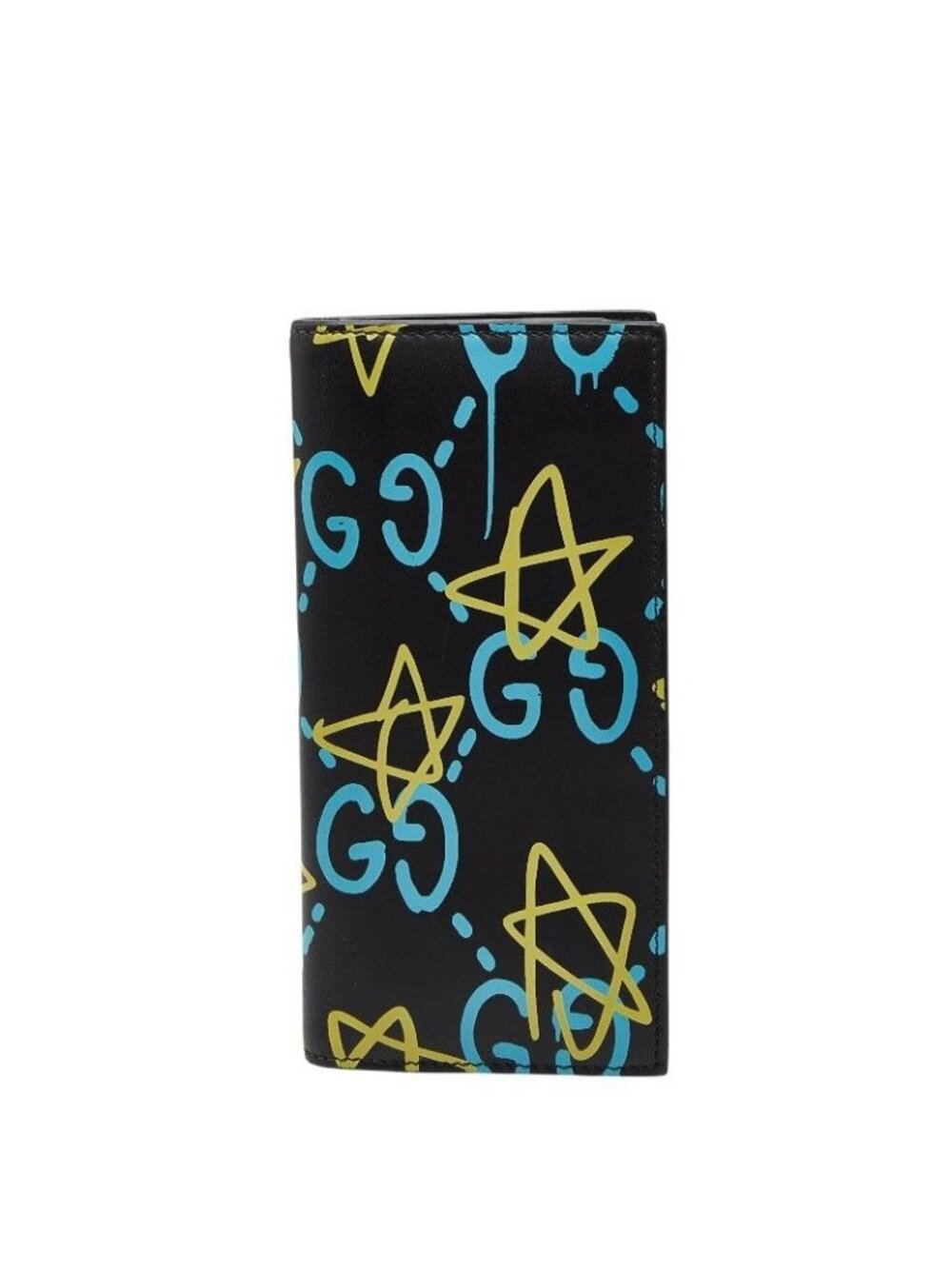 Gucci Ghost Star Print Black Blue Yellow Leather